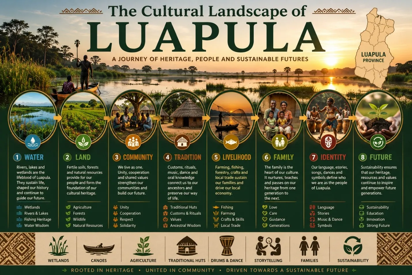 Luapula Province community, river, and cultural life